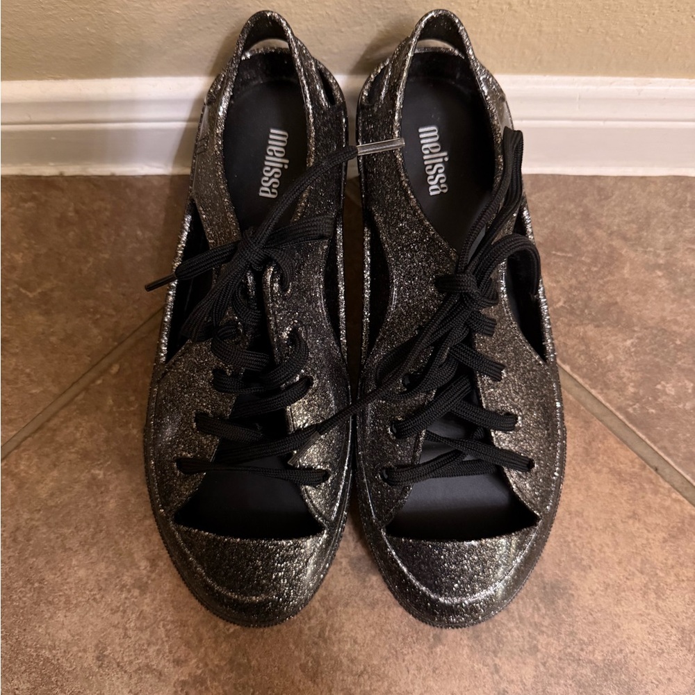 Melissa Women's Glitter Black Sneakers